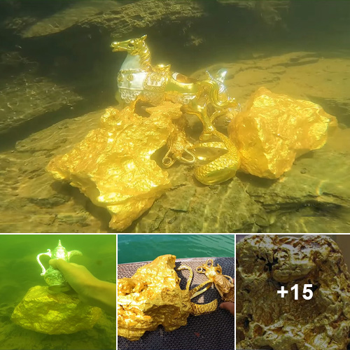 The Discovery of Lost Treasures: Ancient Gold Utensils and the Head of a Pharaoh Found in Riverbed