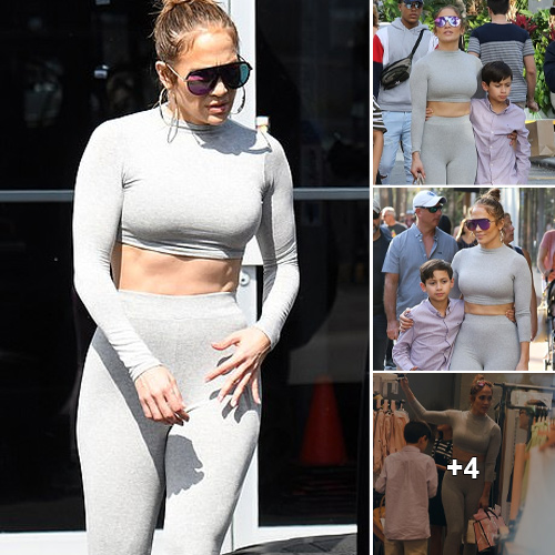 Jennifer Lopez  flaunts her toned derriere in a bold fashion choice