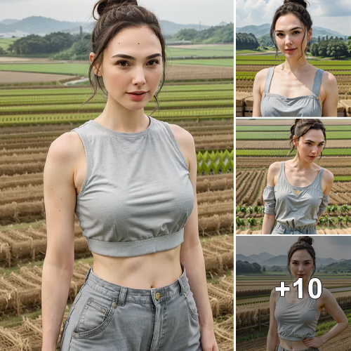 Exploring the Golden Fields: Gal Gadot’s Serene Visit in Casual Attire