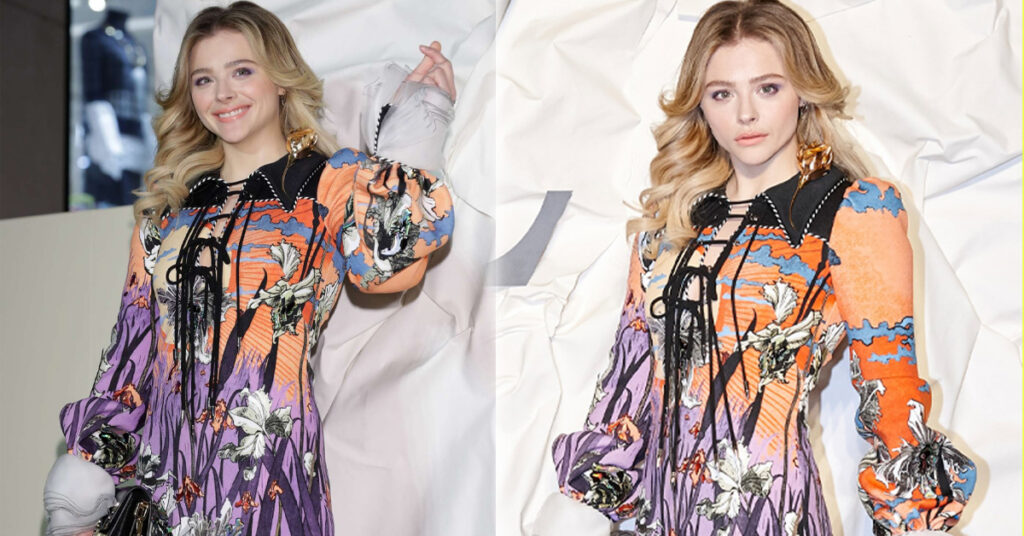 Chloe Grace Moretz stuns in a quirky printed mini dress at a glamorous Louis Vuitton event in Seoul alongside Alicia Vikander